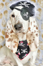 Halloween Bandana | Halloween Dog Bandana Jolly Roger Skull  | Pirate | Sailing | Boat
