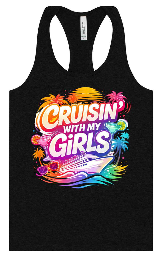 Cruisin' with My Girls Women's Racerback Tank