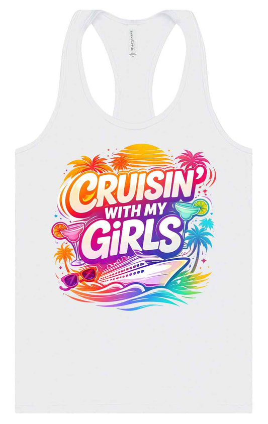 Cruisin' with My Girls Women's Racerback Tank