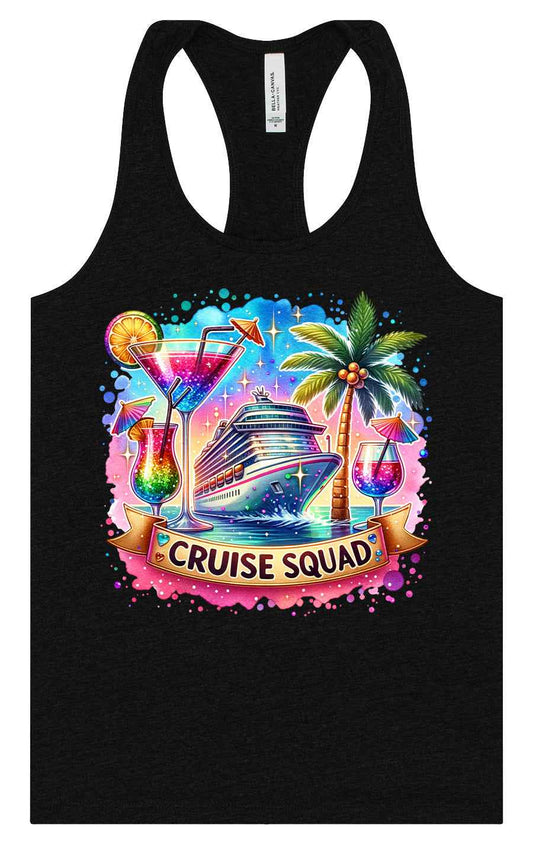 Drinks and Cruise Squad Women's Racerback Tank