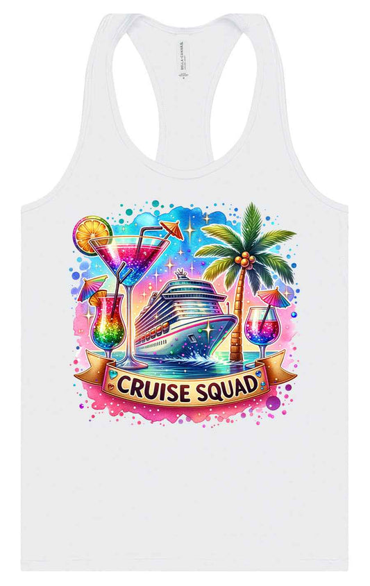 Drinks and Cruise Squad Women's Racerback Tank