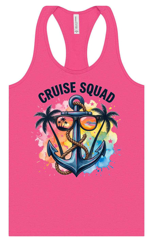 Anchored Cruise Squad Women's Racerback Tank