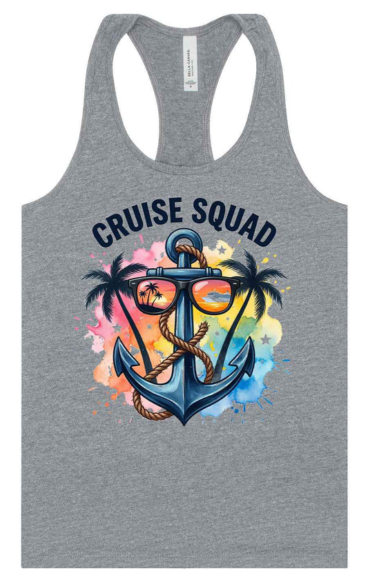 Anchored Cruise Squad Women's Racerback Tank