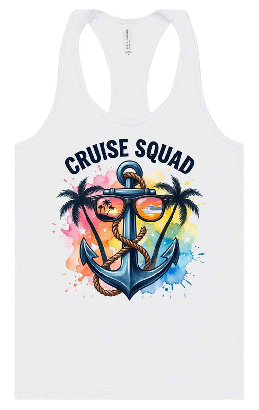 Anchored Cruise Squad Women's Racerback Tank