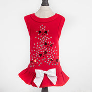 Holiday Sparkle Dog Dress Red