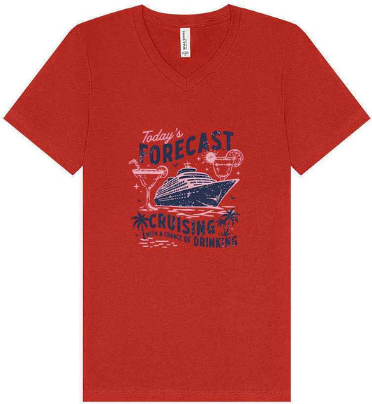 Cruising with a Chance of Drinking Unisex V-Neck Shirt