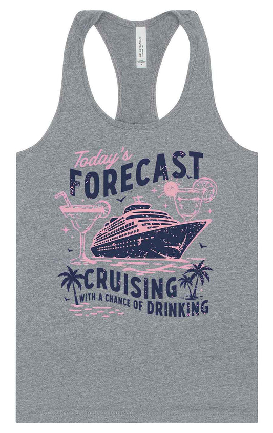 Cruising with a Chance of Drinking Women's Racerback Tank