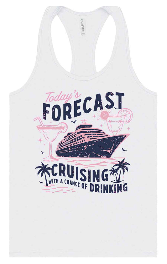 Cruising with a Chance of Drinking Women's Racerback Tank