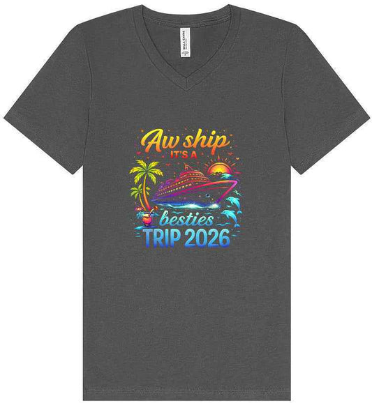 Besties Trip Cruise 2026 Unisex V-Neck Shirt
