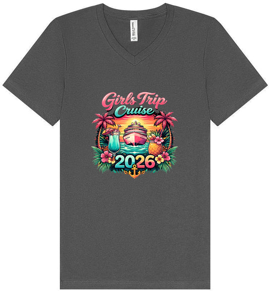 Girls Trip Cruise 2026 Unisex V-Neck Shirt