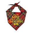 Load image into Gallery viewer, Christmas Bandana - Red Plaid Tartan Dog Bandana  - WE WOOF YOU A MERRY CHRISTMAS - Southlake Paws
