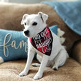 Load image into Gallery viewer, Christmas Bandana - Red Plaid Flannel Dog Bandana  - TOO CUTE FOR THE NAUGHTY LIST | XMAS
