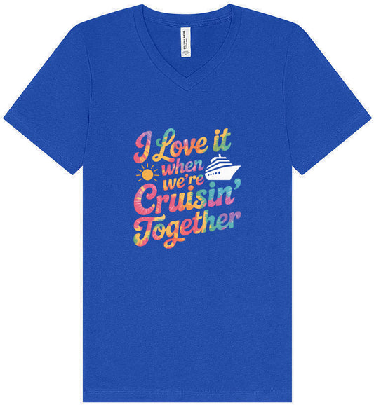 Tie Dye Cruisin' Together Unisex V-Neck Shirt