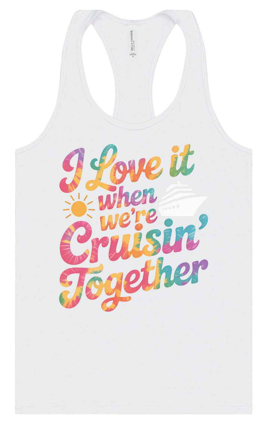 Tie Dye Cruisin' Together Women's Racerback Tank