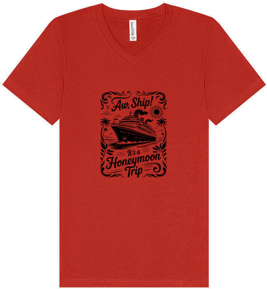 Aw Ship! Honeymoon Trip Unisex V-Neck Shirt