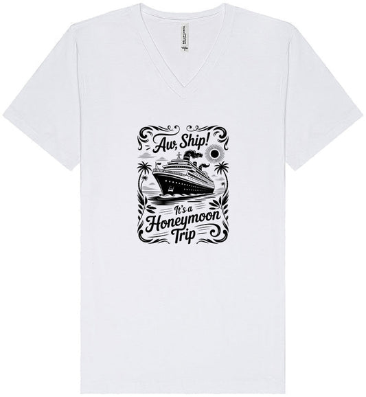 Aw Ship! Honeymoon Trip Unisex V-Neck Shirt