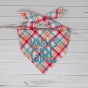 Fall, Winter Plaid Dog Bandana | Luxe Flannel dog bandana is Reversible | Mama's Girl