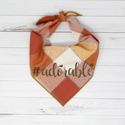 Plaid Dog Bandana | Luxe Flannel dog bandana is Reversible | #Adorable