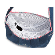 Pet Shoulder Carrier Denim Breathable Adjustable Strap 