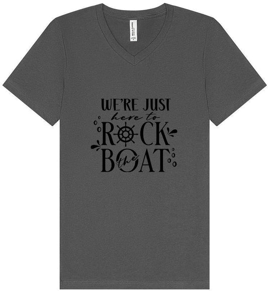 Just Here to Rock the Boat Unisex V-Neck Shirt