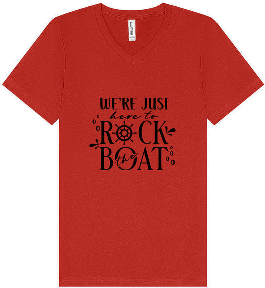Just Here to Rock the Boat Unisex V-Neck Shirt