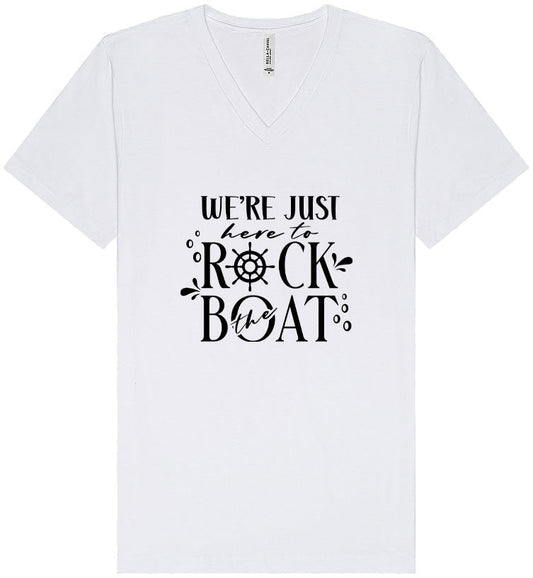 Just Here to Rock the Boat Unisex V-Neck Shirt