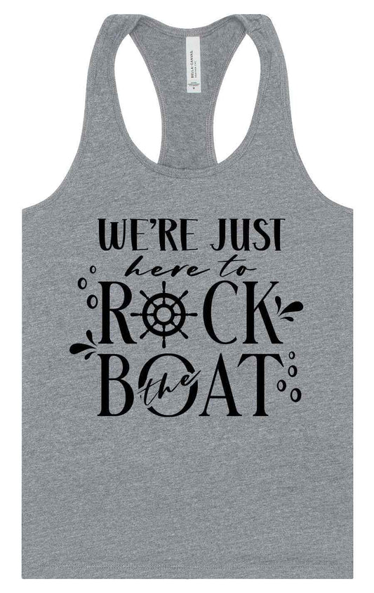 Just Here to Rock the Boat Women's Racerback Tank