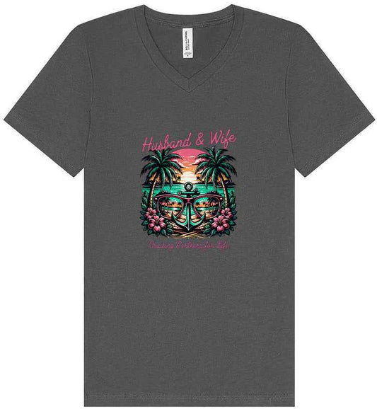 Anchor Husband and Wife Unisex V-Neck Shirt