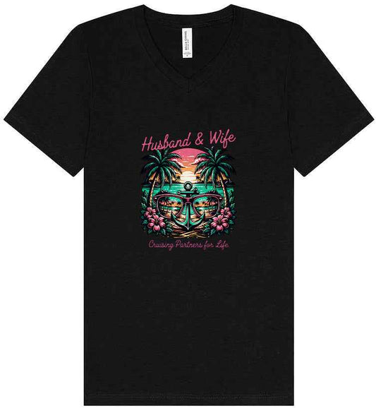 Anchor Husband and Wife Unisex V-Neck Shirt