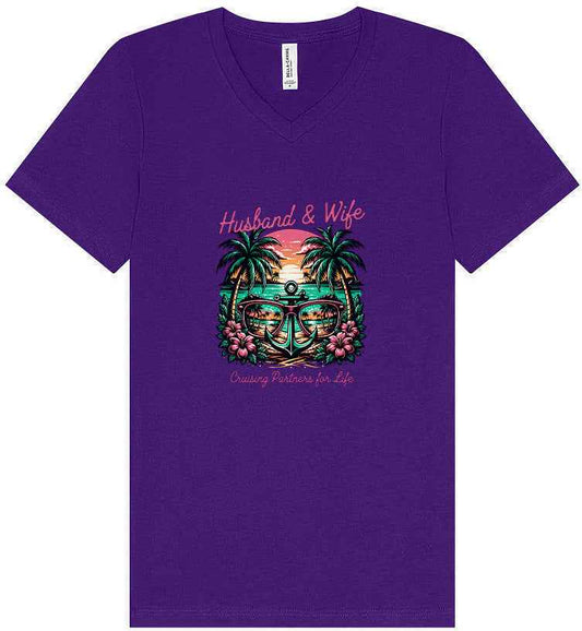 Anchor Husband and Wife Unisex V-Neck Shirt