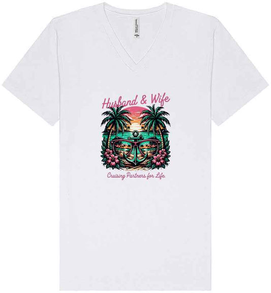 Anchor Husband and Wife Unisex V-Neck Shirt