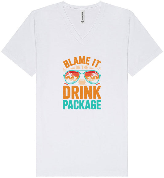 Blame it on the Drink Package Unisex V-Neck Shirt