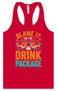 Load image into Gallery viewer, Blame it on the Drink Package Women's Racerback Tank
