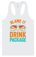 Load image into Gallery viewer, Blame it on the Drink Package Women's Racerback Tank
