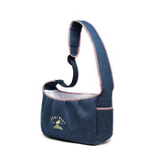 Pet Shoulder Carrier Denim Breathable Adjustable Strap 