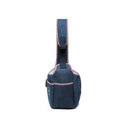 Pet Shoulder Carrier Denim Breathable Adjustable Strap 