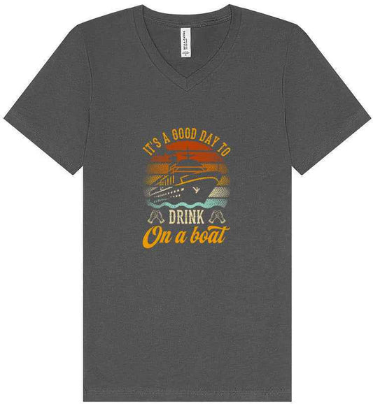 Drink on a Boat Unisex V-Neck Shirt