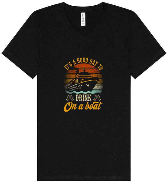 Drink on a Boat Unisex V-Neck Shirt