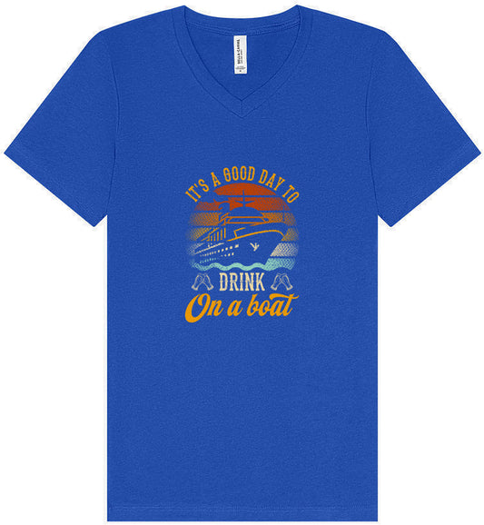 Drink on a Boat Unisex V-Neck Shirt