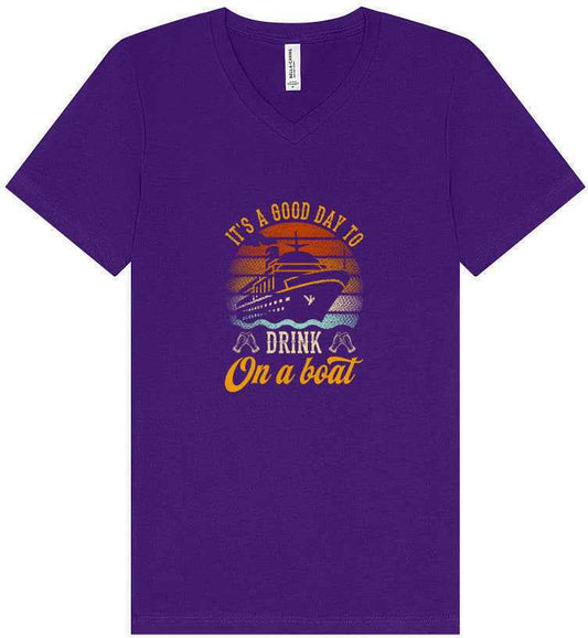 Drink on a Boat Unisex V-Neck Shirt