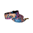 Load image into Gallery viewer, Floral Print Italian Leather Classic Collar & Leash Set
