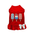 Load image into Gallery viewer, The “Star-Spangled Sweet Treat” Dog Dress (Available in White & Red)
