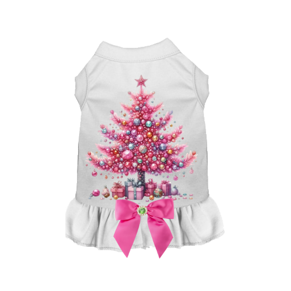 Pretty in Pink Christmas Tree Dress - image 2