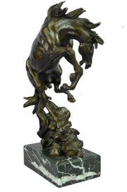 Large Art Deco Hot Cast Collectible Arabian Racing Horse Bronze Sculpture Figure