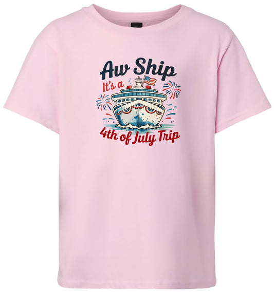 4th of July Cruise Children's Gildan Soft Shirt