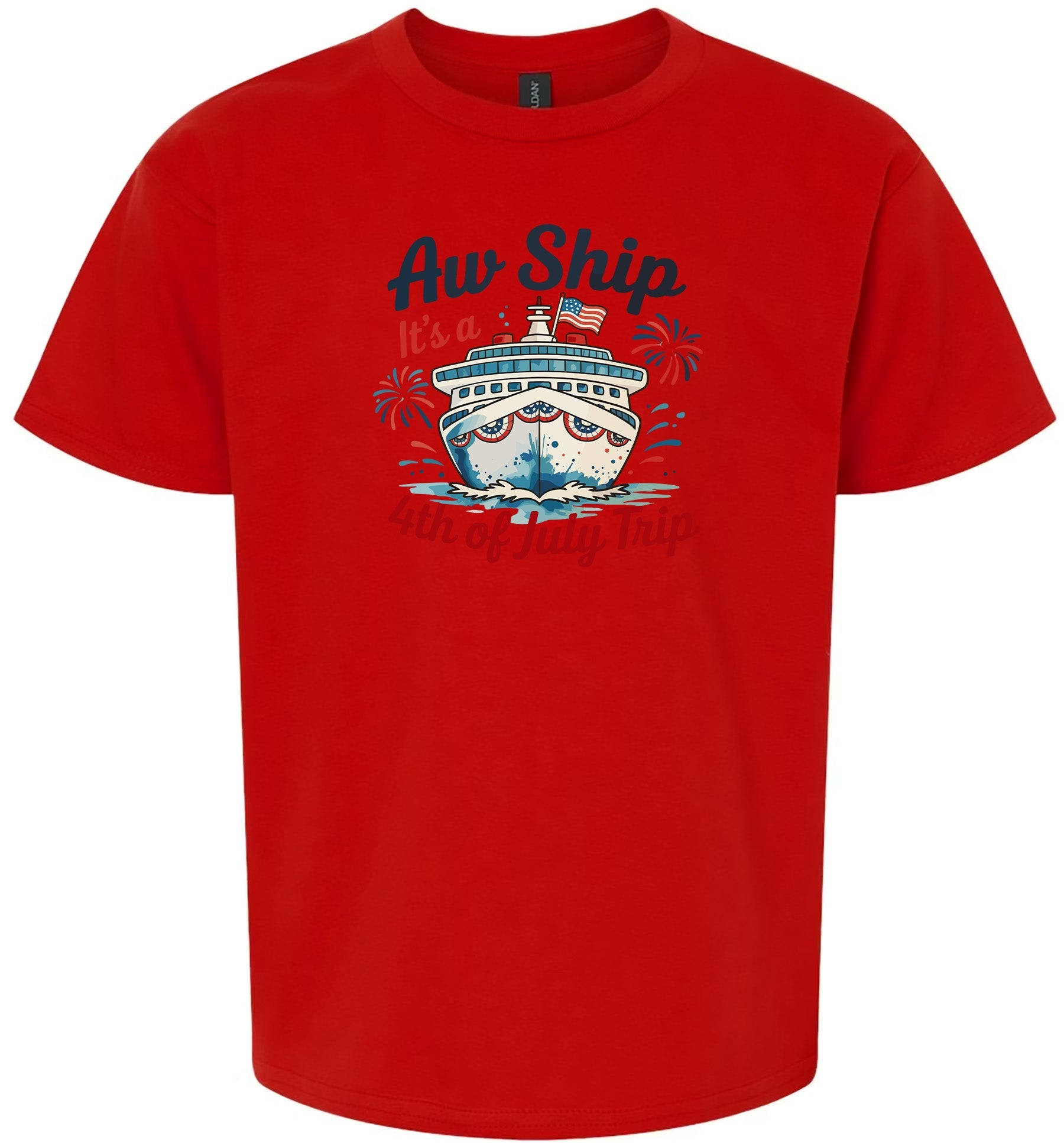4th of July Cruise Children's Gildan Soft Shirt
