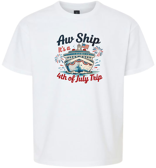 4th of July Cruise Children's Gildan Soft Shirt