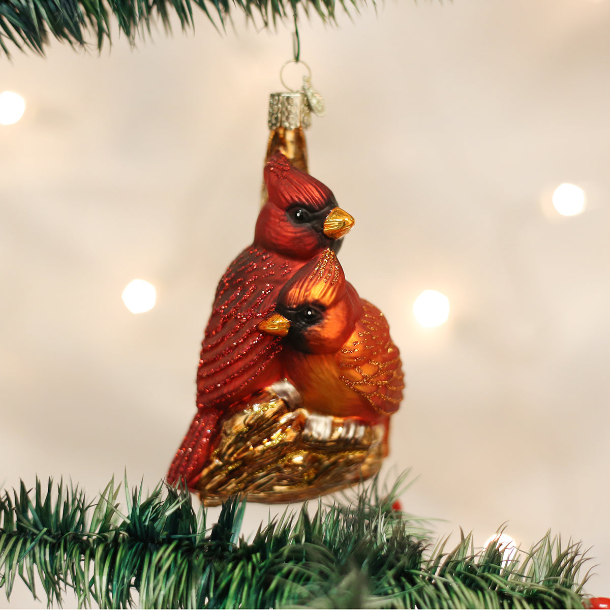 Pair Of Cardinals Ornament - Southlake Paws