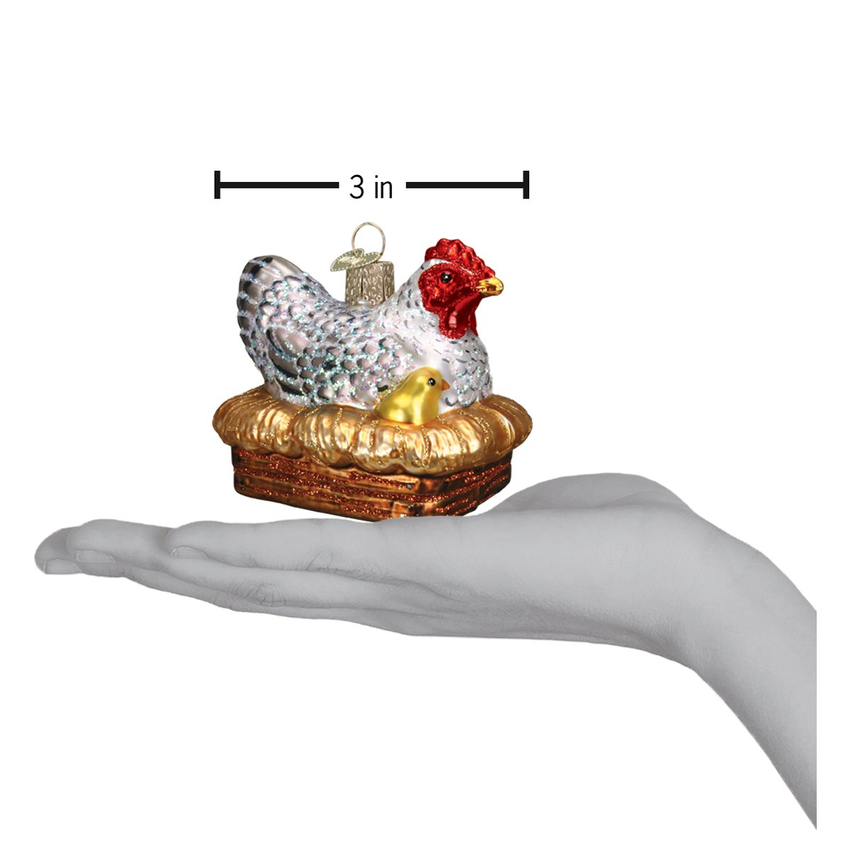 Hen On Nest Ornament - Southlake Paws