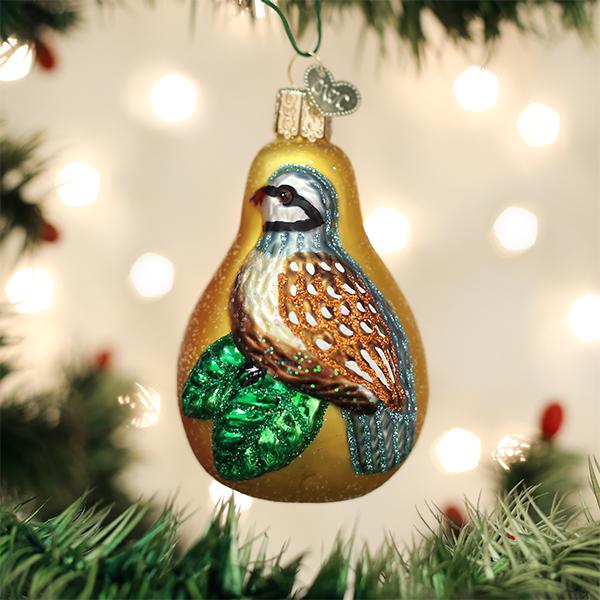 Partridge In A Pear Ornament - Southlake Paws